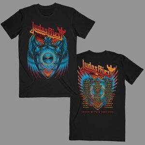 Judas Priest Shield of Pain Tour 2025 Shirt – Winged Demon Graphic Tee – Vintage